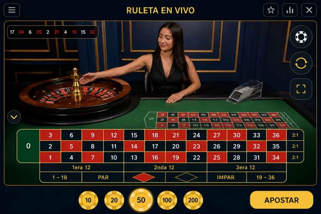 Casino en vivo de Pin-Up Ecuador con crupier